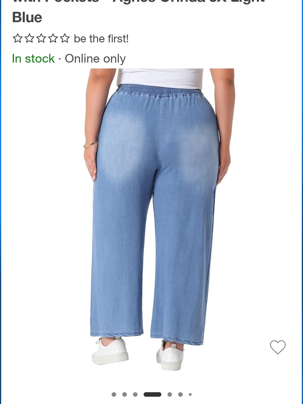 Target Light Blue Wide Leg Capris - Picture 3 of 3